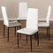 Baxton Studio Blaise Modern White Faux Leather Upholstered Dining Chair, PK4 146-8783 - alternate 3